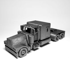 1.jpeg Free STL file Print-in-Place Peterbilt 359 Truck・Object to download and to 3D print