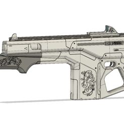 destiny-monte-carlo-replica-3d-model-stl-1.jpg Fichier 3D Réplique de Destiny Monte Carlo Rifle Prop・Design à télécharger et à imprimer en 3D