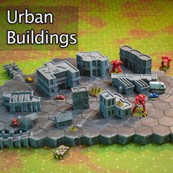 UrbanBuildings-BeautyText-1_1.jpg STL file Urban Buildings Terrain・3D print design to download