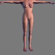 12.jpg Animated Naked woman-Rigged 3d game character Low-poly 3D model