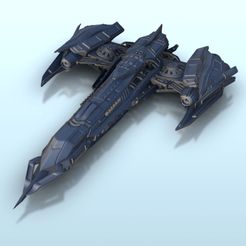 1.jpg STL file Istrib spaceship 10 - Battleship Vehicle SF Science-Fiction・3D printer model to download