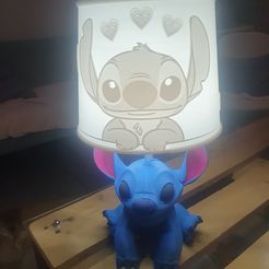 Disney Stitch Angel Led Desk Lamp With Pencil Sharpener Foldable