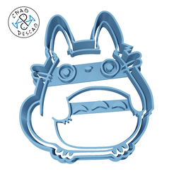 Ghibli-B-6cm-1.png Download STL file Blue Totoro - Studio Ghibli - Cookie Cutter - Fondant - Polymer Clay • 3D printable object, Cambeiro