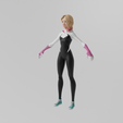 Gwen-0017.png Spider Gwen Stacy Spiderverse Spiderverse Lowpoly Rigged