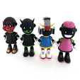 1.png 3D Printable STL File Set for "Rapscallions" | Set of 5 Designer Art Toy Figures | Customizable and Royalty-Free Figurines