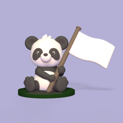 PandaFlag1.jpg Fichier 3D Drapeau Panda・Plan imprimable en 3D à télécharger