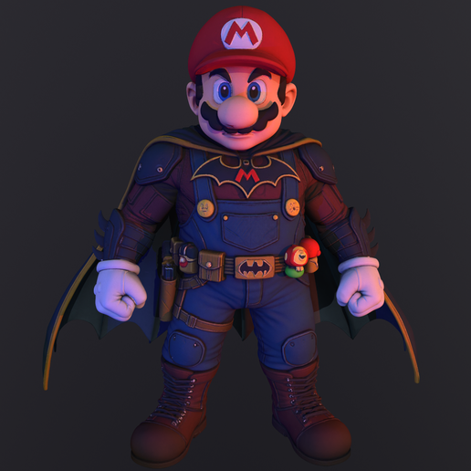 🦸 BAT-MARIO - Ultimate Mashup - Highly Detailed 3D Printable Action ...