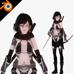 white-1200x1200-blender.png Dark Assassin - Realistic Female Character - Blender Eevee
