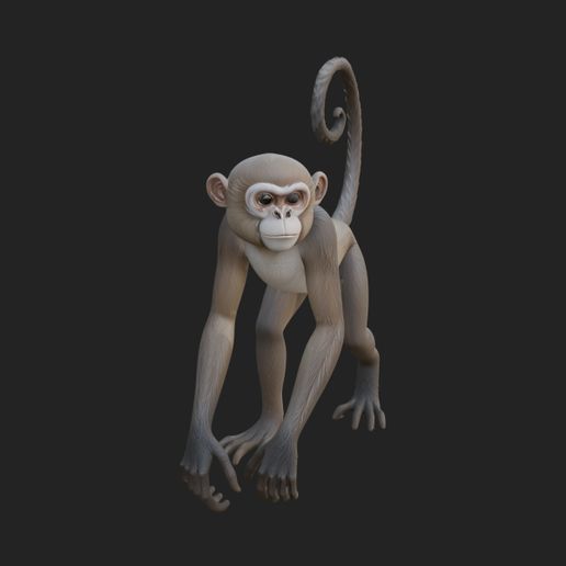 Monkey Statue Design 9 - 3D Print Model
