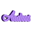 Lettering_Andres.obj Lettering Name Andres