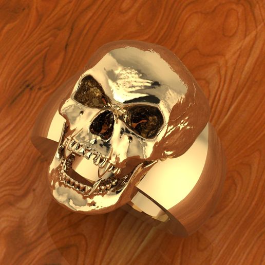 Vampire Skull Ring 3D model