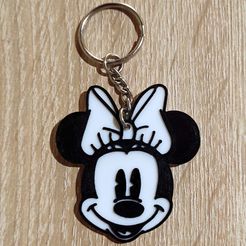 Llavero-Minnie-Mouse.jpg Disney Minnie Mouse Retro Key Chain