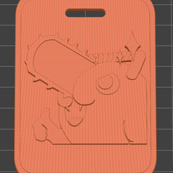 pochita.png Fichier STL Etiquette de bagage / étiquette de sac Pochita・Design à télécharger et à imprimer en 3D