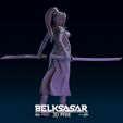 07.jpg Girl Assassin with Katana in dynamic pose - two versions 3D print model