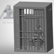 17.png Joker Prison Cell Batman Dark Knight Model Book Nook STL - Shelf Insert 3D Print Model