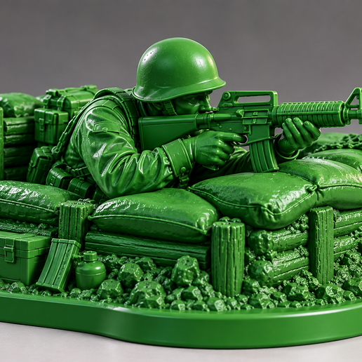 Green Army Toy Soldier – Trench Soldier | STL