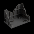 Render.png Broken Building V1 - TableTop War Gaming or RPG Terrain Piece