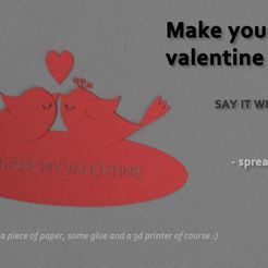valentine.jpg Download free STL file VALENTINES DAY CUSTOM CARD • 3D print design, xkiki
