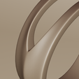 8.png Anel de metal geométrico com argola dividida - Design pronto para impressão 3D