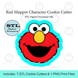 Etsy-Listing-Template-STL.png Red Muppet Character Cookie Cutter | STL File
