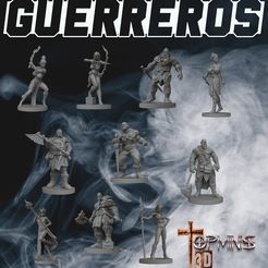 REROS: \ GUE STL file WARRIORS FOR WARHAMMER AND DND・3D printing model to download, RECURSOSZBRUSH