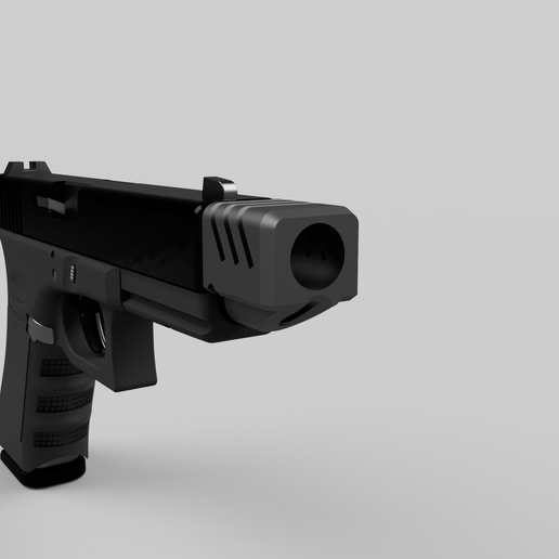 Airsoft Glock Compensator 3D model