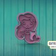 sirenita.jpg Fichier STL Mermaid Mermaid Cookie cutter M2・Objet imprimable en 3D à télécharger