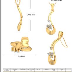 ZA-PNP-3262.jpg STONE PENDANT EARRINGS AND RING 3DM STL AND DETAIL IMAGE
