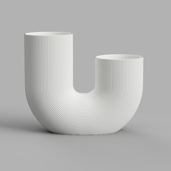 Ceramic_vase_design_2023-Dec-14_08-44-47PM-000_CustomizedView3242363394.png U-Shaped Textured Vase