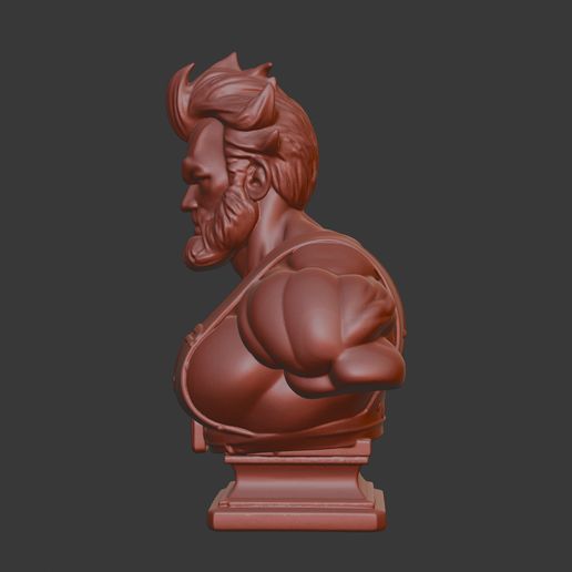 👤 Akuma Hero Head Bust 3D Model - STL Printable Gaming Sculpture ...