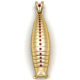 1.png Pingente de caracol em ouro com detalhes em rubi