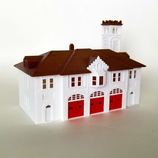 2019-04-20 10.37.18-1.jpg PREMIUM N Scale Винтажная пожарная станция (эст. 1914)