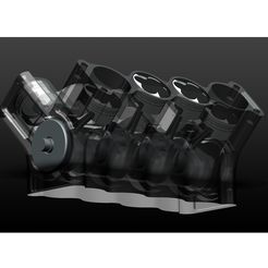 ep.jpg STL file V8 engine block・3D printable design to download