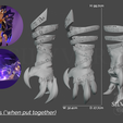 4.png Cyno Burst Claws (LED-Able Build) for Cosplay - Genshin Impact - Instant Download STL Files for 3D Printing