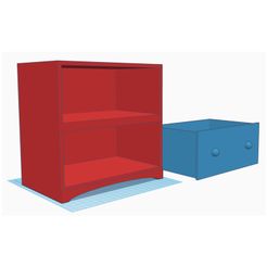 Deep-Dresser.jpg 3D file Mini furniture two drawer dresser with dresser drawer・3D printer design to download, OhanaMedia3D