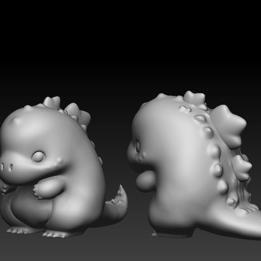 Godzilla Chibi Cute 3D model