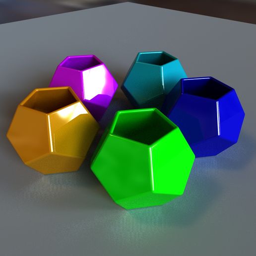 Dodecahedron pot 3D model