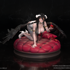 1.png Albedo (Overlord) STL ready-to-print w/ nsfw variation