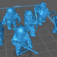 ewok_archers.jpg Free STL file Ewok Archers (star wars legion scale)・3D printing template to download