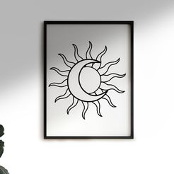 Mockup2.jpg Moon and sun | Wall