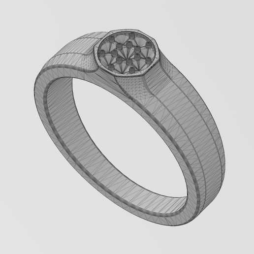 wf1.jpg 3MF file Small Diamond Octagonal ring US sizes 5to9 3D print model・3D printing model to download, RachidSW