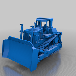 Bulldozer.png STL file 1.14 TRUCK BODY 3D PRINTABLE BULLDOZER・Template to download and 3D print