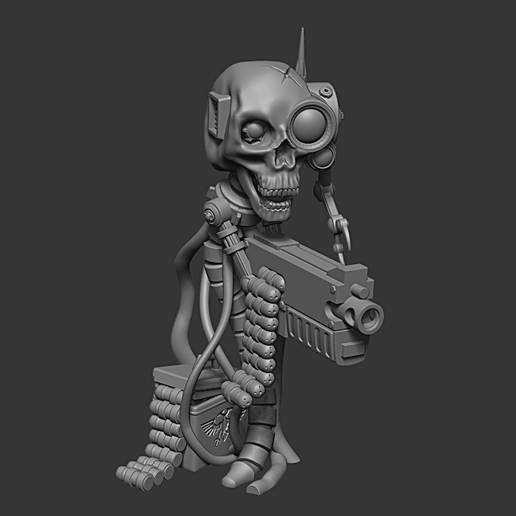 Stl File Servo Gunner Servant Skull Display Figure・3d Printer Design To Download・cults 5392