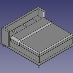 Screenshot-2023-02-09-185901.png STL file Simple Comfy King Bed 1:100・3D printer design to download