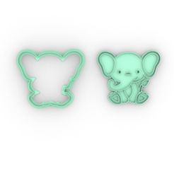 ggbdg.jpg STL file ELEPHANT - ELEPHANT - COOKIE CUTTER - CORTANTE - BISCOTTI・3D printing template to download, daac2