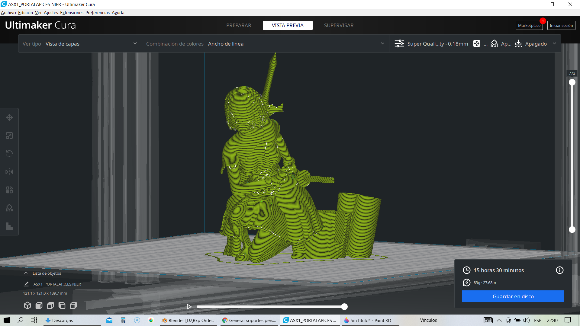 2.png Download 3D file Nier Automata pencil holder・Model to download and 3D print, matiasprocichiani