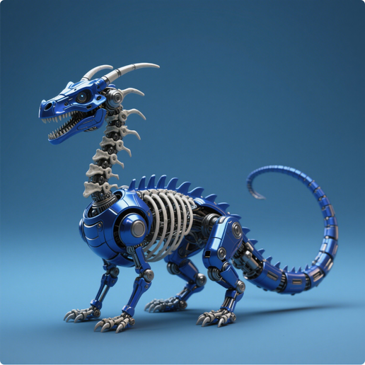 💀 Skeleton Mecha Dragon・ STL File for 3D printing・Cults