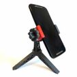 IMG_20201223_100021956-01.jpg Free STL file Tripod Phone Stand (no screw ! )・3D printing model to download