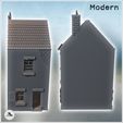 4.jpg Multi-story house with damaged chimney and shutters (42) - Modern WW2 WW1 World War Diaroma Wargaming RPG Mini Hobby
