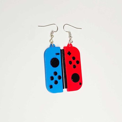 Joystick Switch Earrings 3D model